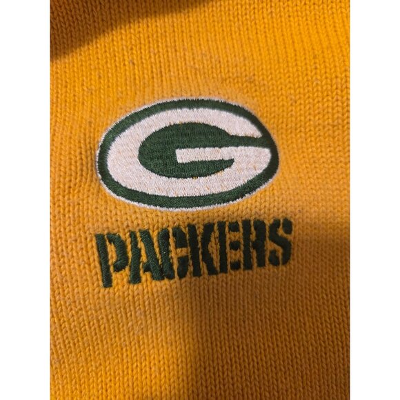 VTG Green Bay Packers Color Block Sweater XL Tundra Sport Canada 100% Cotton - Picture 7 of 8